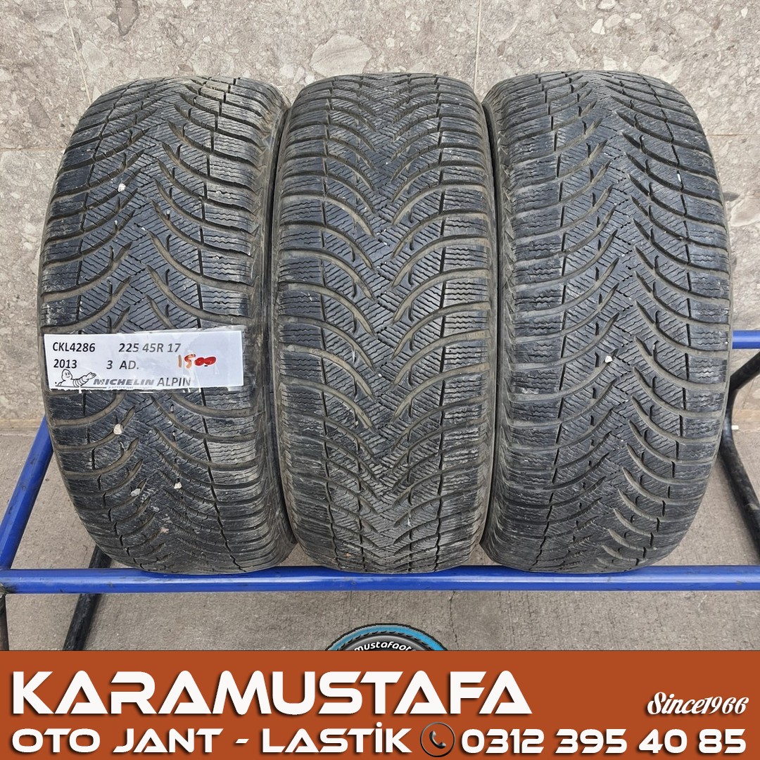 225 45 R 17 MICHELIN ALPIN 91H * 2013 * 2 ADET * CKL4286