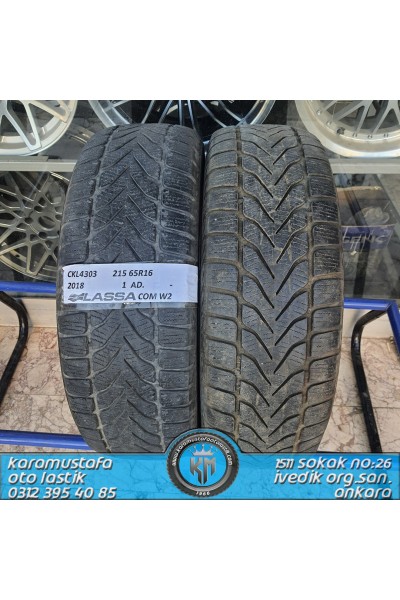 215 65 R 16 LASSA COM WINT2 98V * 2018 * 2 ADET * CKL4303