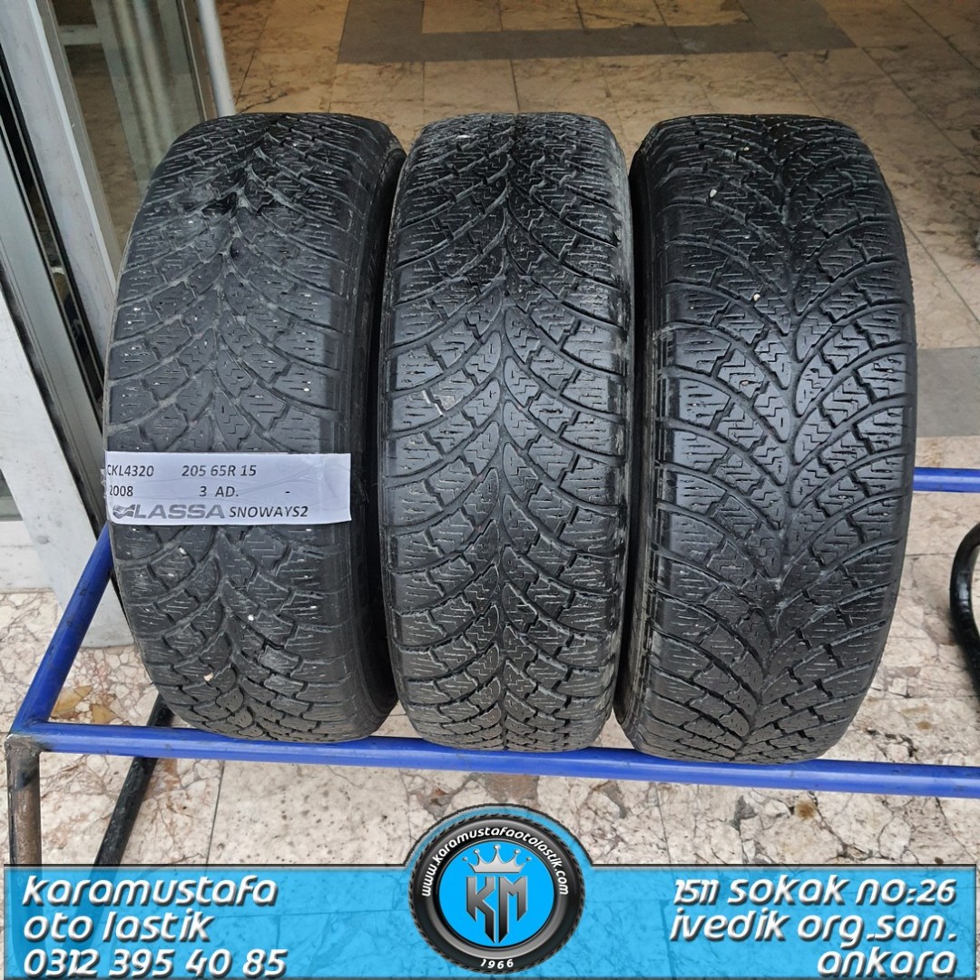 205 65 R 15 LASSA SNOWAYS2 96T * 2008 * 3 ADET * CKL4320