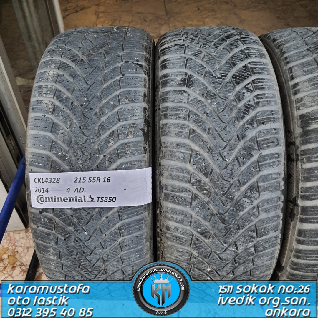 215 55 R 16 CONTINENTAL TS850 93H * 2014 * 4 ADET * CKL4328