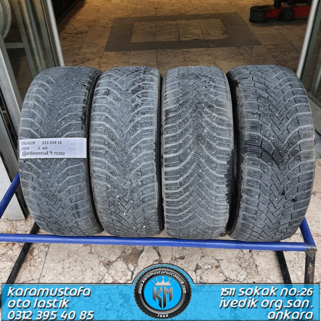 215 55 R 16 CONTINENTAL TS850 93H * 2014 * 4 ADET * CKL4328