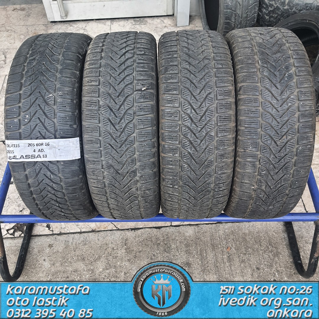 205 60 R 16 LASSA SNOWAYS3 92H * 2015 * 4 ADET * CKL4335