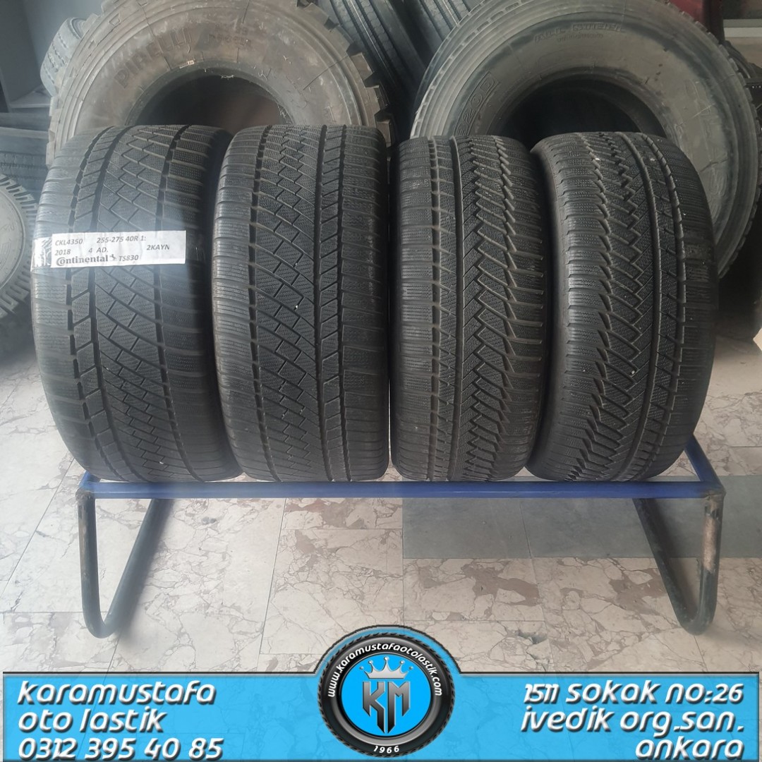 255 - 275 40 R 19 CONTINENTAL TS830 * 2 ADET KAYNAKLI * 2018 * 4 ADET * CKL4350