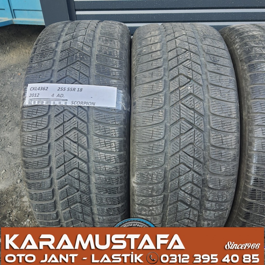 255 55 R 18 PIRELLI SCORPION 109V * 2012 * 4 ADET * CKL4362