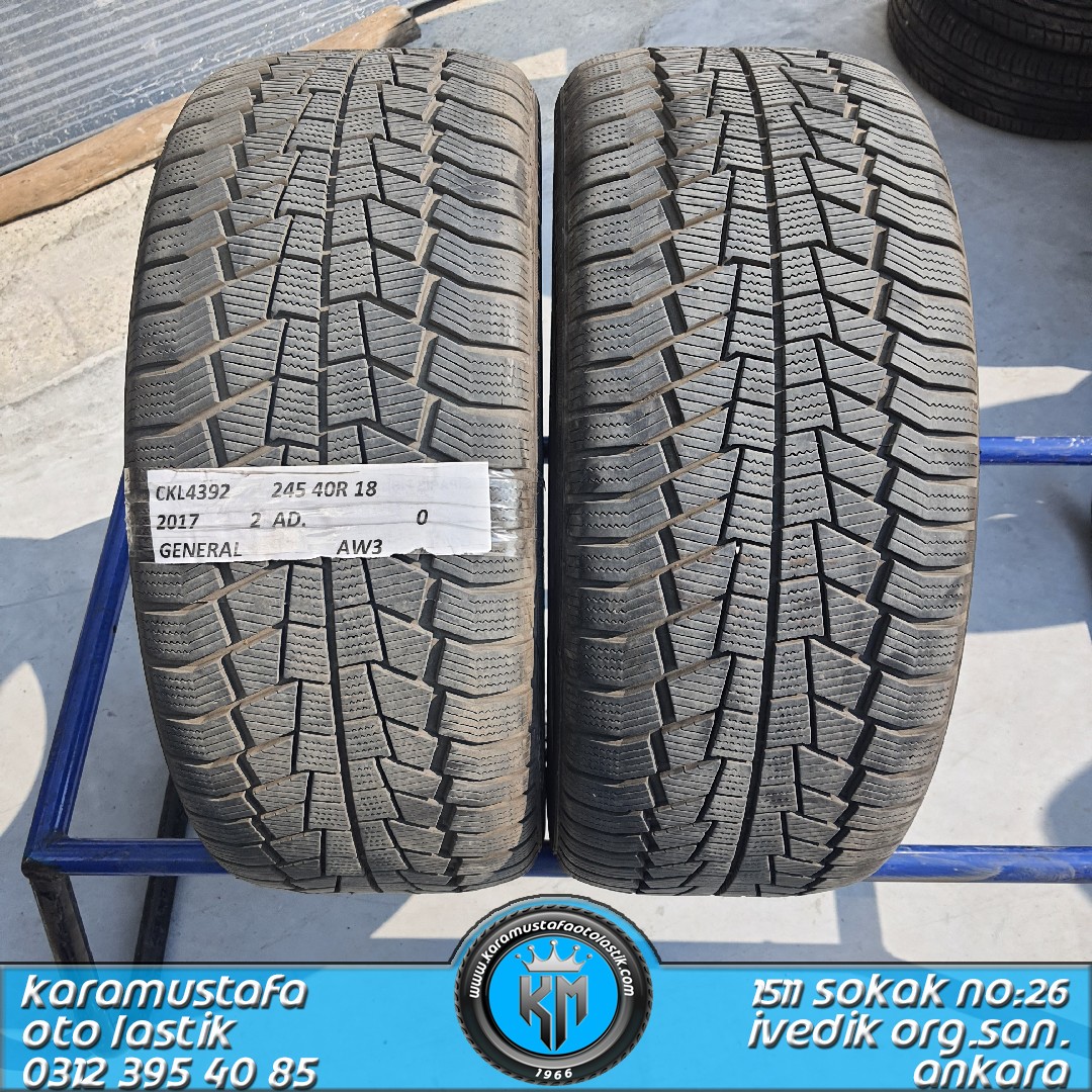245 40 R 18 GENERAL AW3 97V * 2017 * 2 ADET * CKL4392