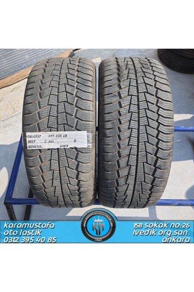 245 40 R 18 GENERAL AW3 97V * 2017 * 2 ADET * CKL4392