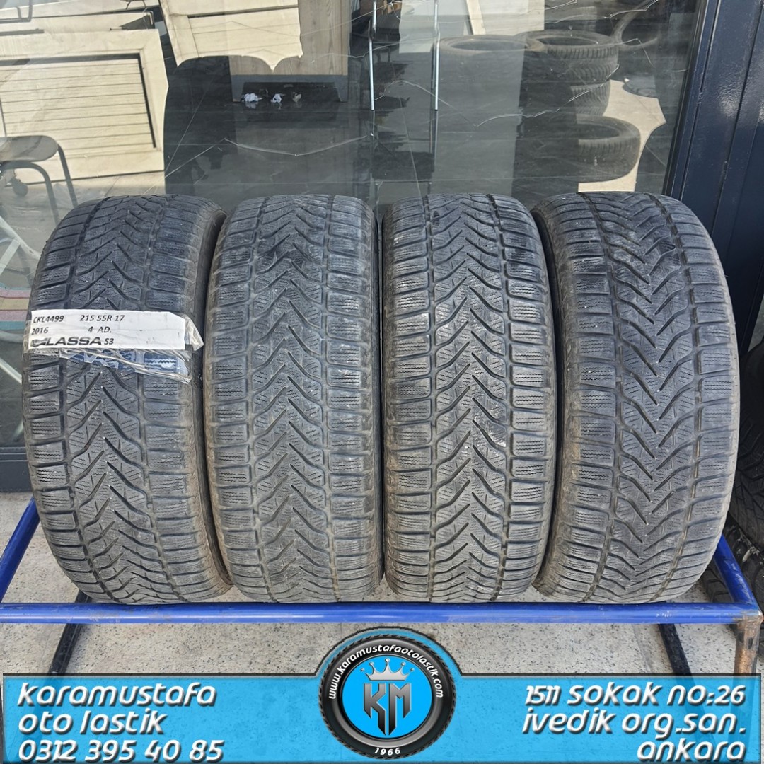 215 55 R 17 LASSA SNOWAYS3 98V * 2016 * 4 ADET * CKL4499