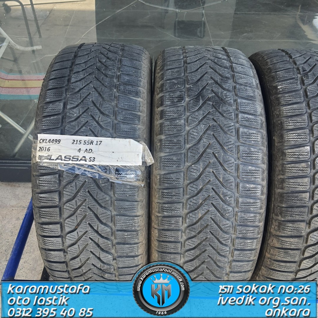 215 55 R 17 LASSA SNOWAYS3 98V * 2016 * 4 ADET * CKL4499
