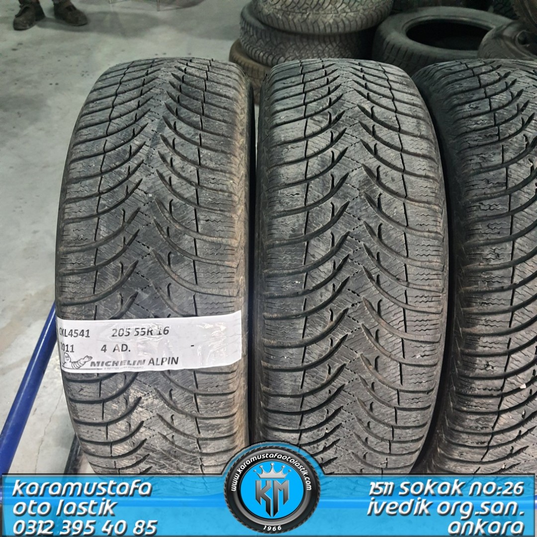 205 55 R 16 MICHELIN ALPIN 91T * 2011 * 4 ADET * CKL4541