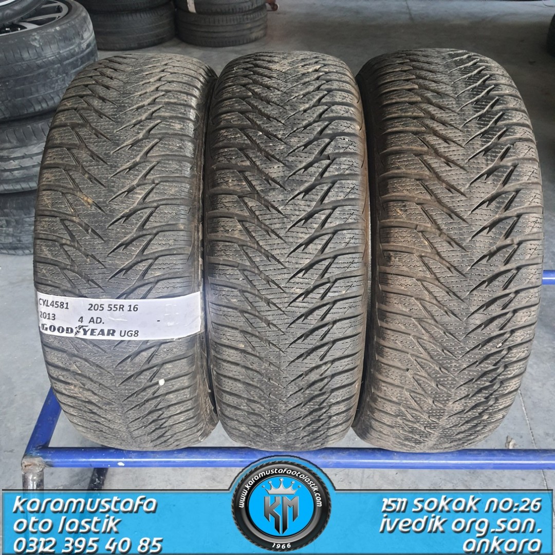 205 55 R 16 GOODYEAR UG8 91T * 2013 * 4 ADET * CKL4581