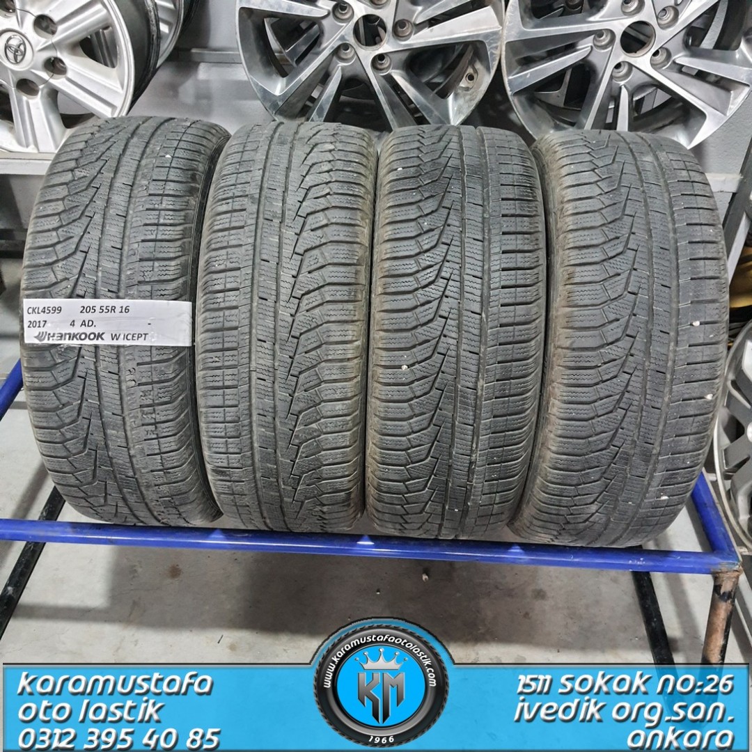 205 55 R 16 HANKOOK W ICEPT 91H * 2017 * 4 ADET * CKL4599