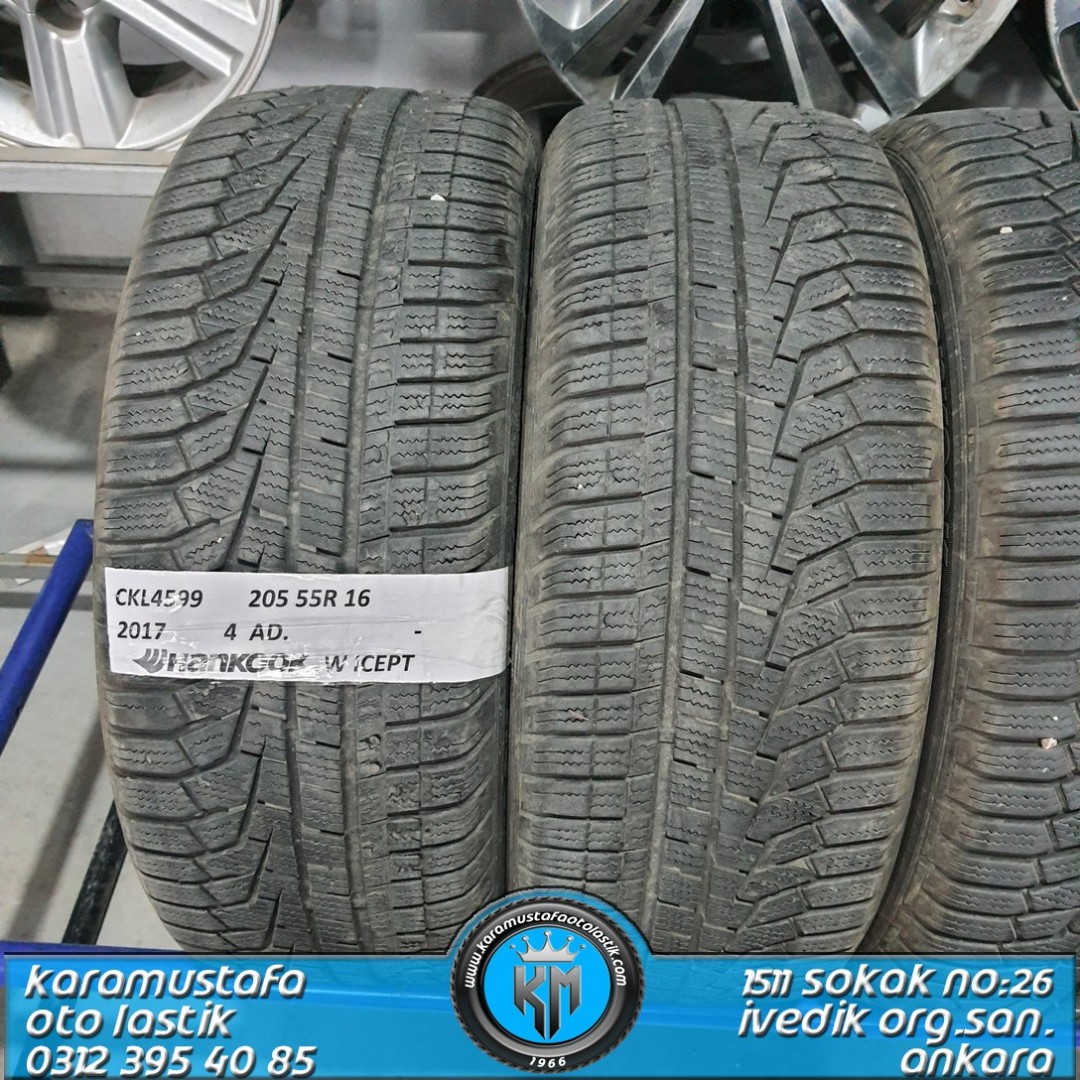 205 55 R 16 HANKOOK W ICEPT 91H * 2017 * 4 ADET * CKL4599