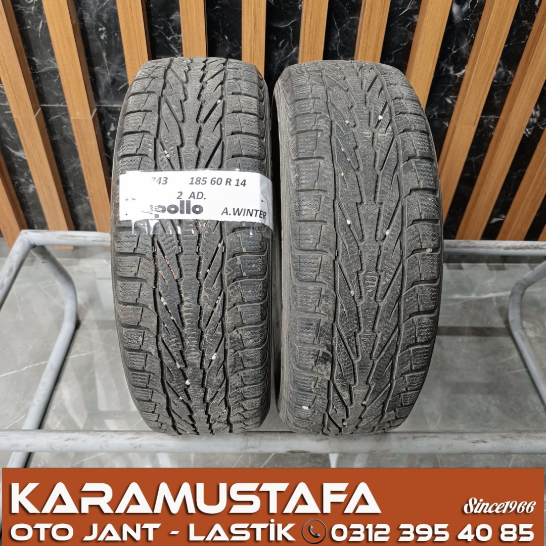 185 60 R 14 APOLLO WINTER 82T * 2014 * 2 ADET * CKL4743