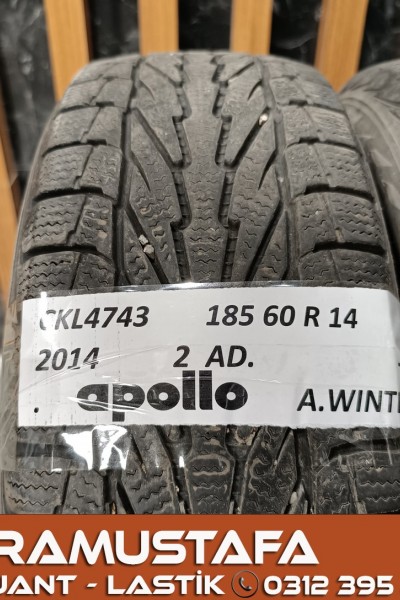 185 60 R 14 APOLLO WINTER 82T * 2014 * 2 ADET * CKL4743