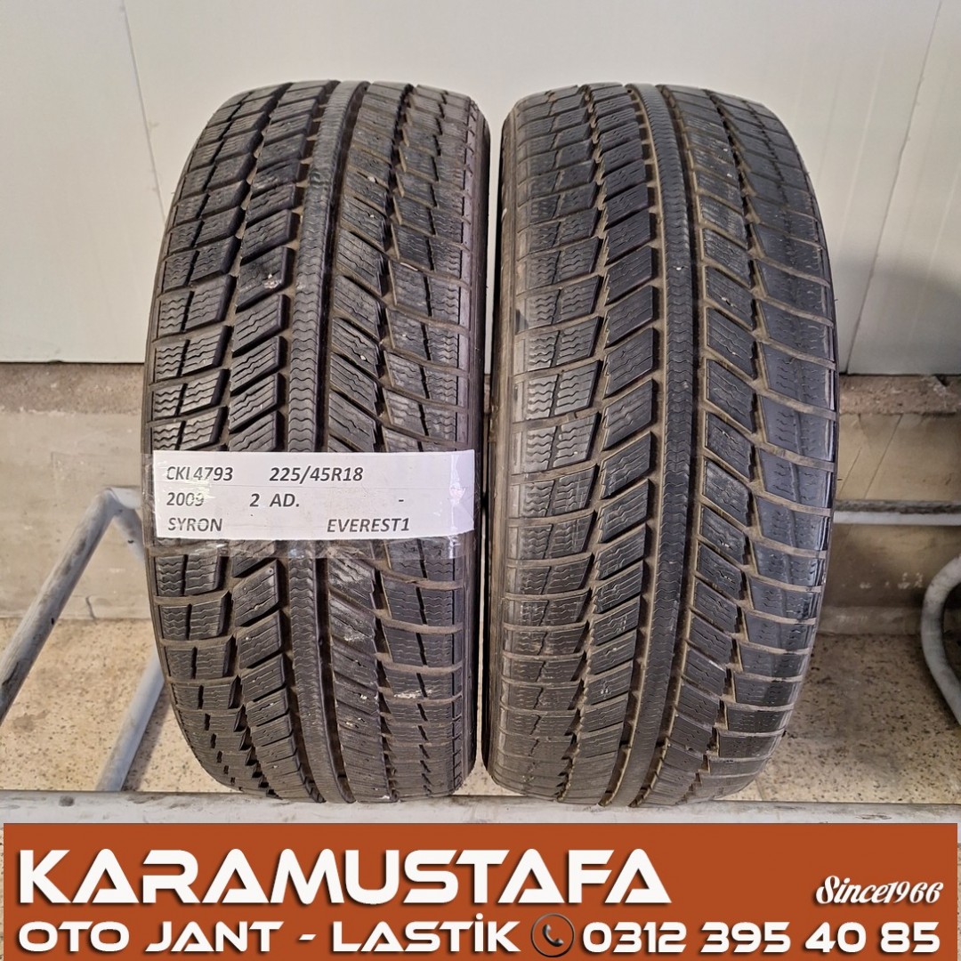 225 45 R 18 SYRON EVEREST1 95V * 2009 * 2 ADET * CKL4793