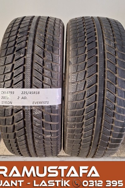 225 45 R 18 SYRON EVEREST1 95V * 2009 * 2 ADET * CKL4793