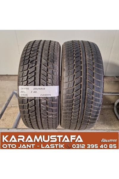 225 45 R 18 SYRON EVEREST1 95V * 2009 * 2 ADET * CKL4793