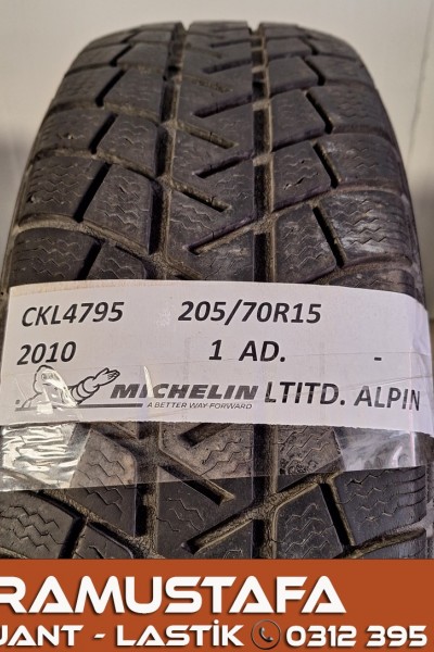 205 70 R 15 MICHELIN ALPIN 96T * 2010 * 1 ADET * CKL4795