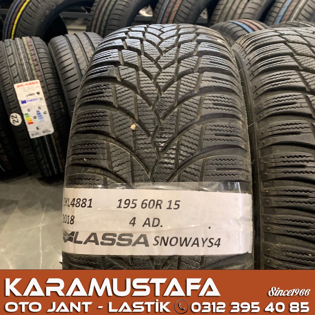 195 60 R 15 LASSA SNOWAYS4 88H * 2018 * 4 ADET * CKL4881
