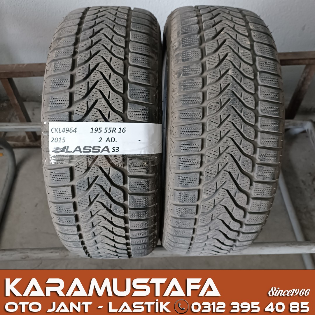 195 55 R 16 LASSA SNOWAYS3 87H * 2015 * 2 ADET * CKL4964