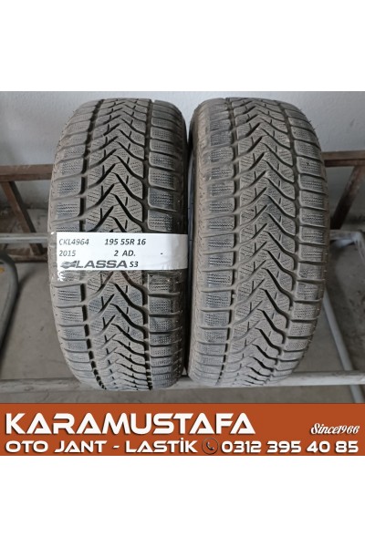 195 55 R 16 LASSA SNOWAYS3 87H * 2015 * 2 ADET * CKL4964