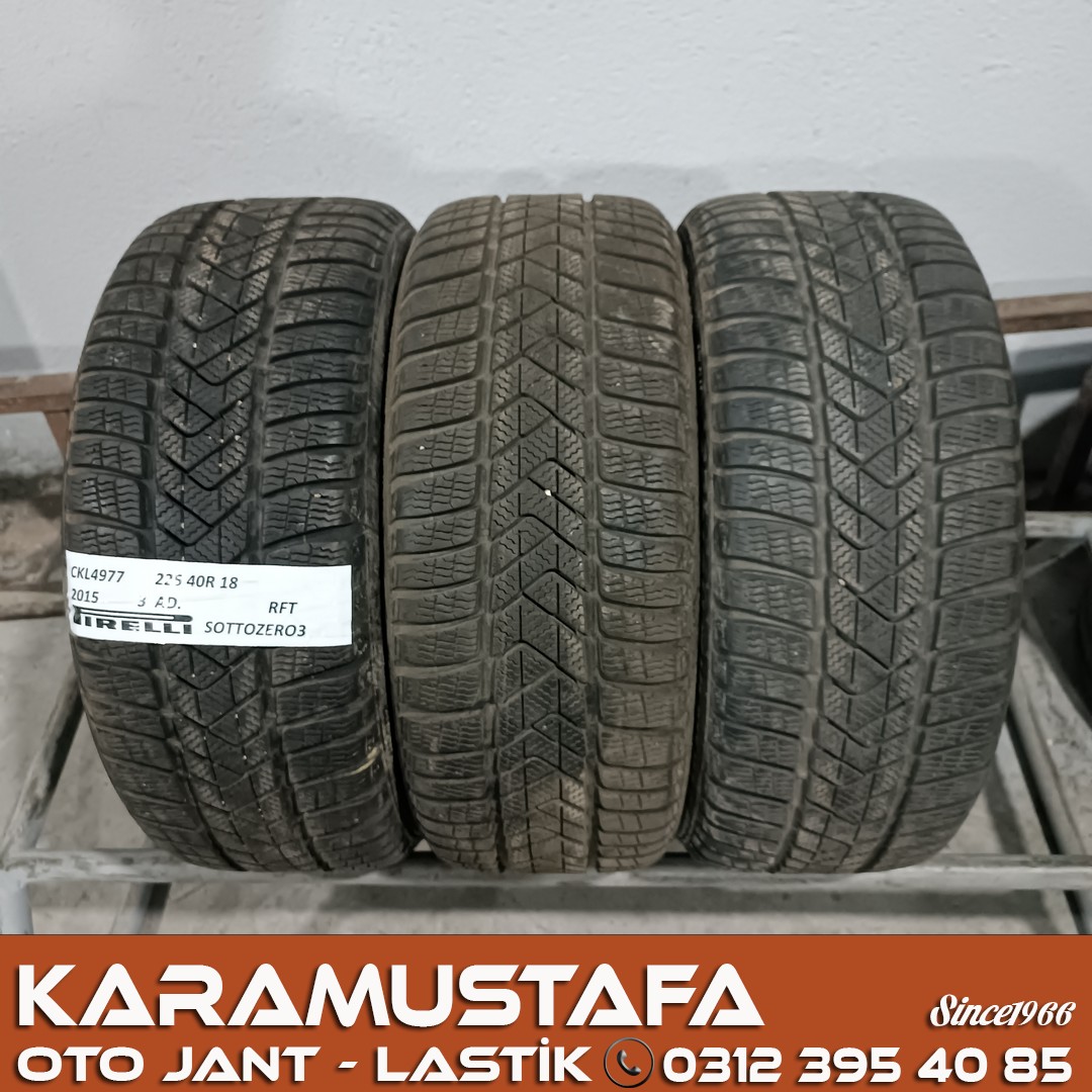 225 40 R 18 PIRELLI SOTTOZERO3 RFT 92V * 2015 * 3 ADET * CKL4977