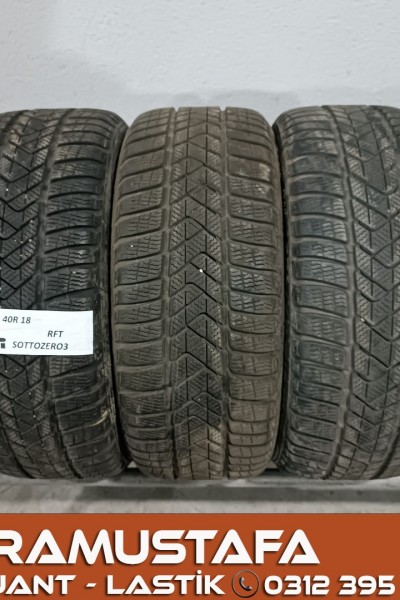225 40 R 18 PIRELLI SOTTOZERO3 RFT 92V * 2015 * 3 ADET * CKL4977