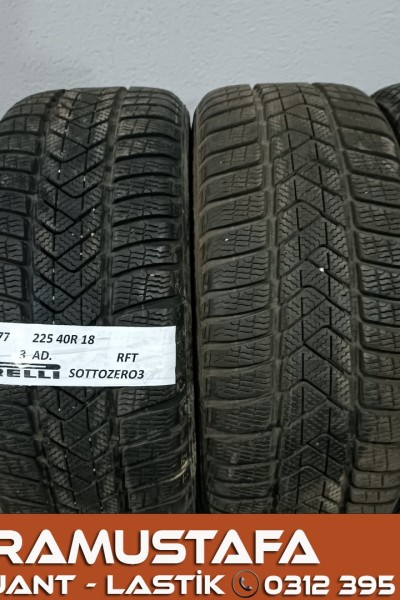 225 40 R 18 PIRELLI SOTTOZERO3 RFT 92V * 2015 * 3 ADET * CKL4977