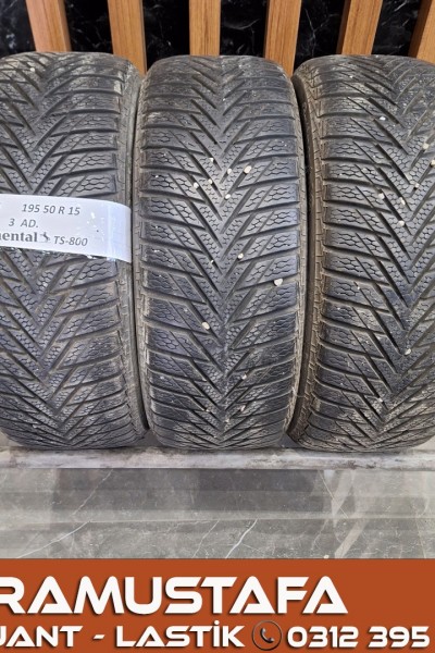 195 50 R 15 CONTINENTAL TS800 82T * 2012 * 3 ADET * CKL5006