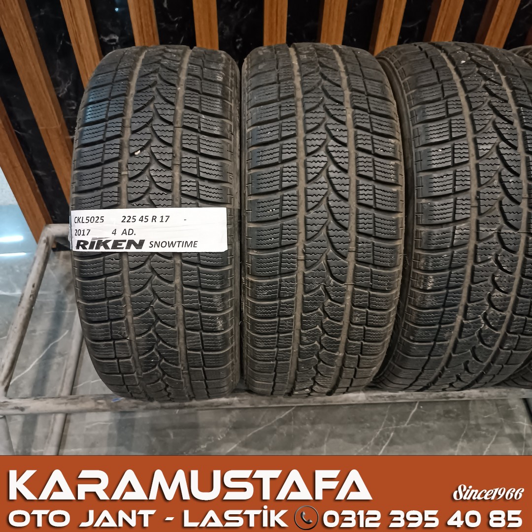 225 45 R 17 RIKEN SNOWTIME B2 94H * 2017 * 4 ADET * CKL5025