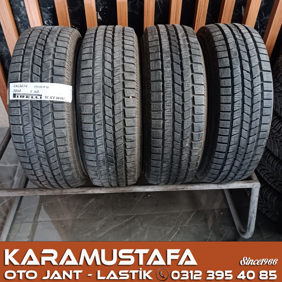 215 65 R 16 PIRELLI SC ICE WIN 98T * 2010 * 4 ADET * CKL5074