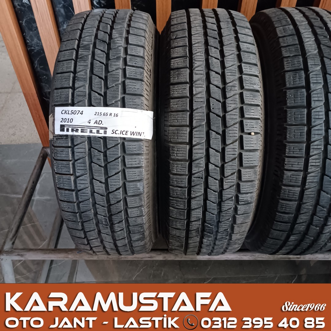 215 65 R 16 PIRELLI SC ICE WIN 98T * 2010 * 4 ADET * CKL5074
