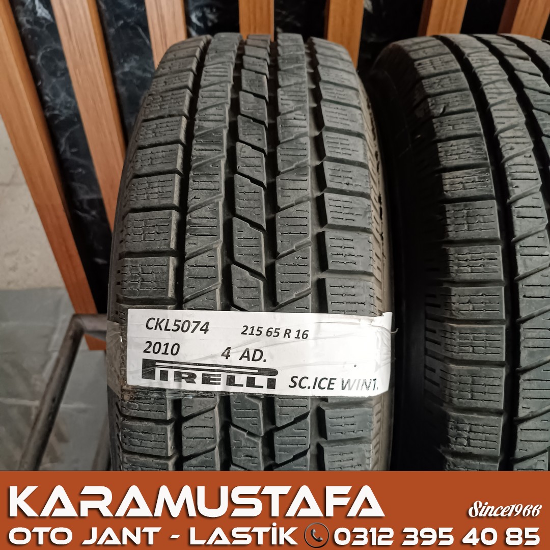 215 65 R 16 PIRELLI SC ICE WIN 98T * 2010 * 4 ADET * CKL5074