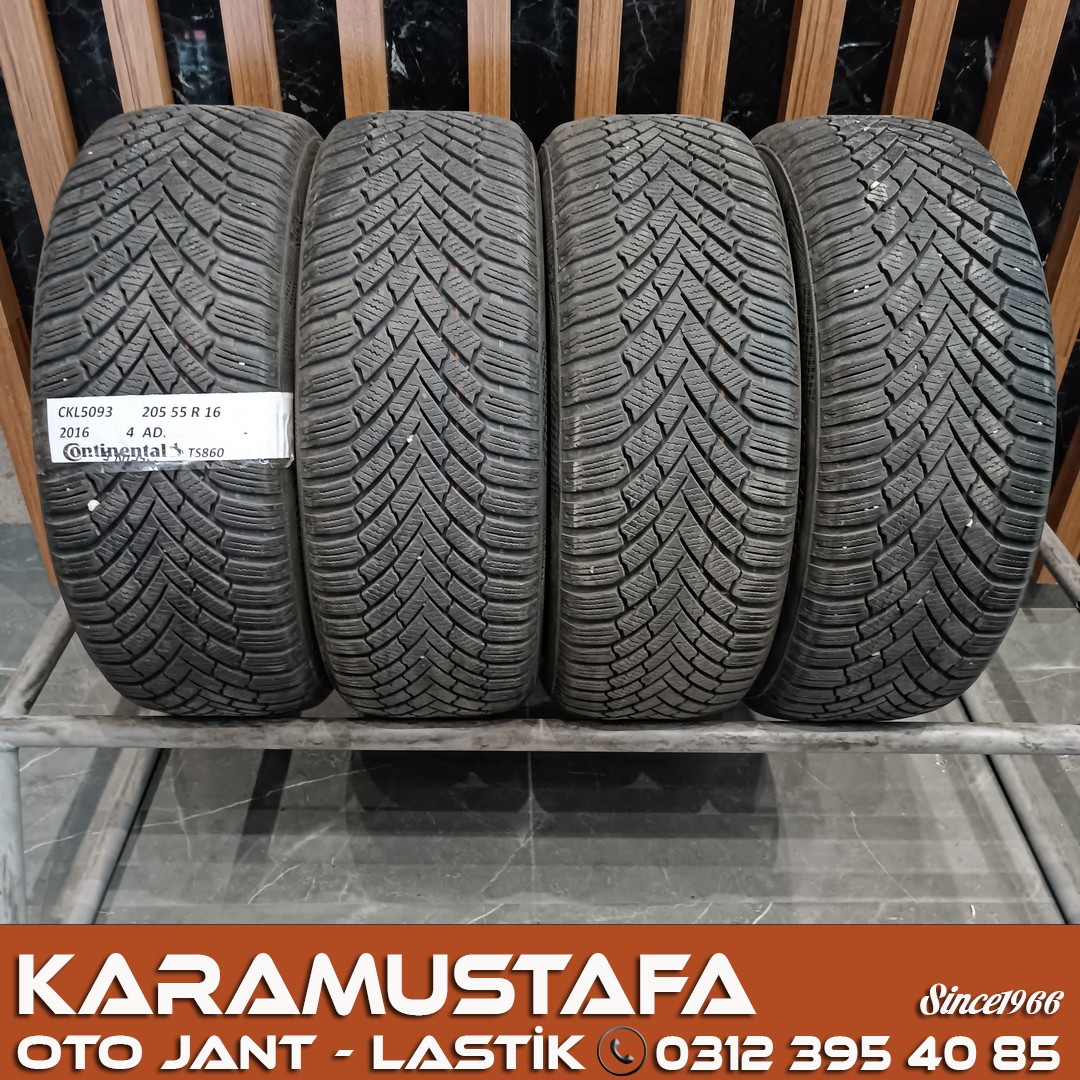 205 55 R 16 CONTINENTAL TS860 91T * 2016 * 4 ADET * CKL5093