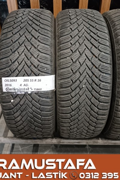 205 55 R 16 CONTINENTAL TS860 91T * 2016 * 4 ADET * CKL5093