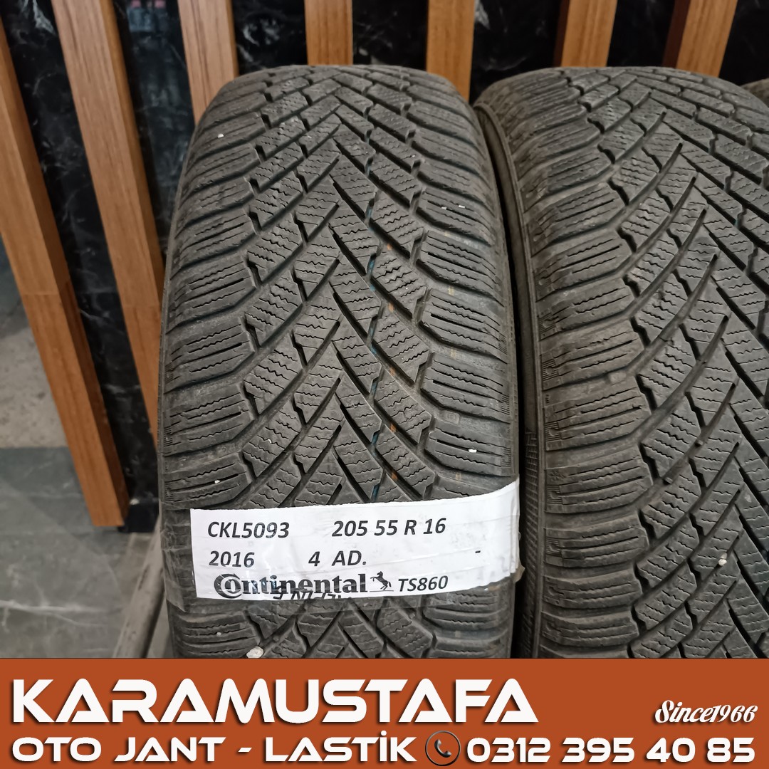 205 55 R 16 CONTINENTAL TS860 91T * 2016 * 4 ADET * CKL5093