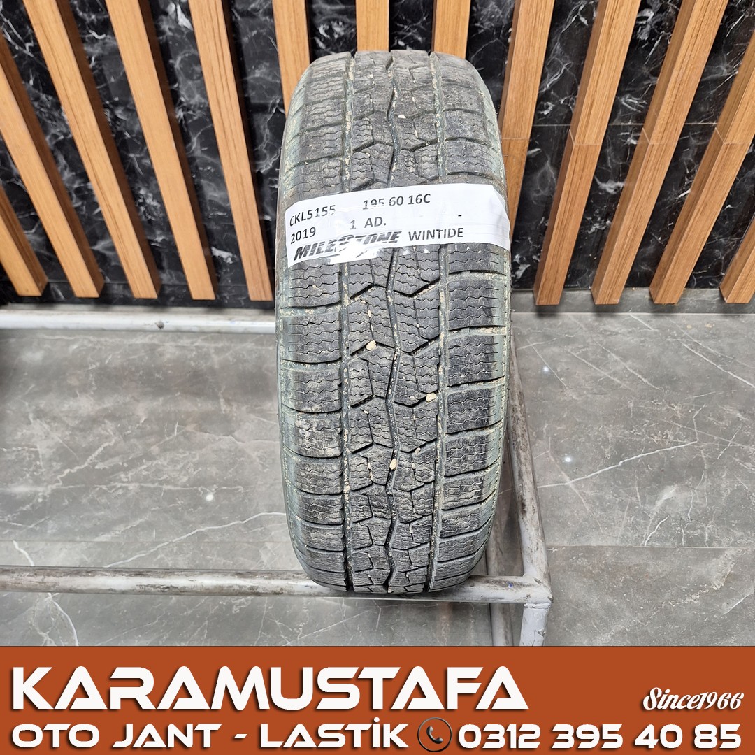 195 60 R 16 MILESTONE WINTIDE 99T * 2019 * 1 ADET * CKL5155
