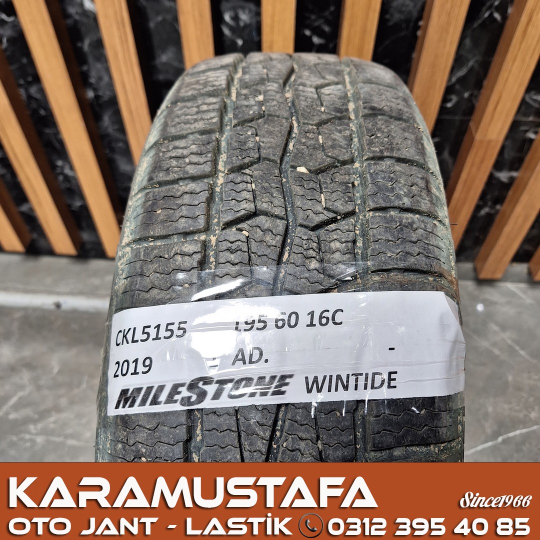 195 60 R 16 MILESTONE WINTIDE 99T * 2019 * 1 ADET * CKL5155