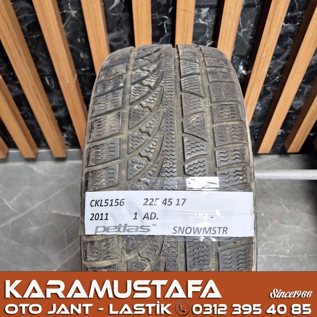 225 45 R 17 PETLAS SNOWMASTER 94V * 2011 * 1 ADET * CKL5156