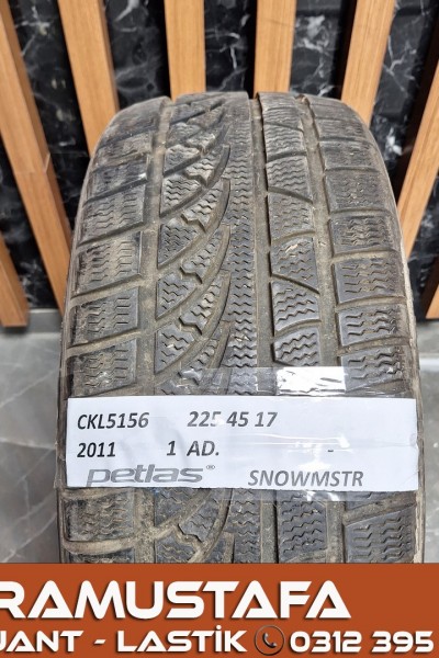 225 45 R 17 PETLAS SNOWMASTER 94V * 2011 * 1 ADET * CKL5156