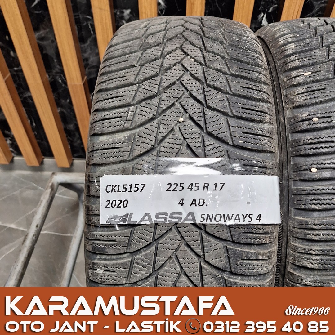 225 45 R 17 LASSA SNOWAYS 4 94V * 2020 * 4 ADET * CKL5157
