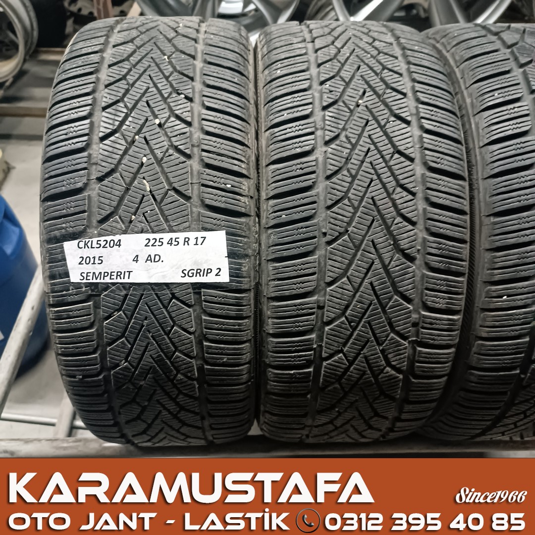 225 45 R 17 SEMPERIT SGRIP 2 91H * 2015 * 4 ADET * CKL5204
