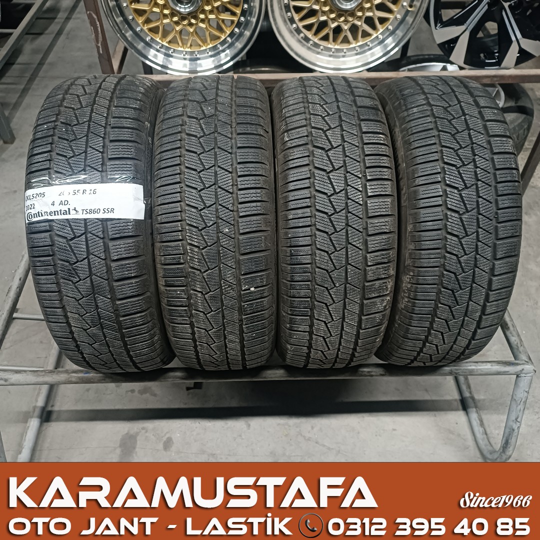 205 55 R 16 CONTINENTAL TS860 RFT 91H * 2022 * 4 ADET * CKL5205