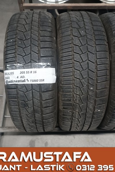 205 55 R 16 CONTINENTAL TS860 RFT 91H * 2022 * 4 ADET * CKL5205