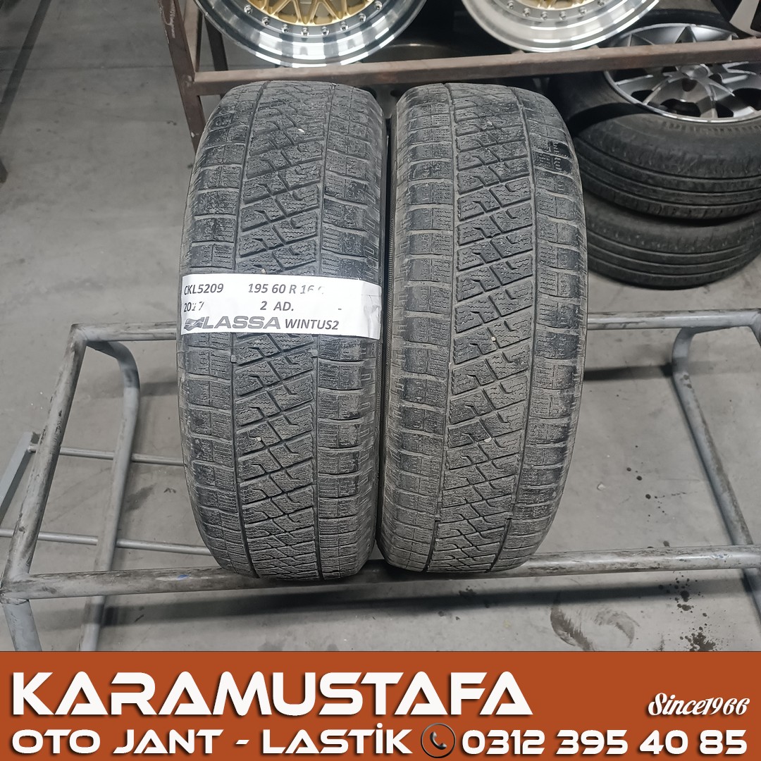 195 60 R 16 LASSA WINTUS2 99T * 2017 * 2 ADET * CKL5209