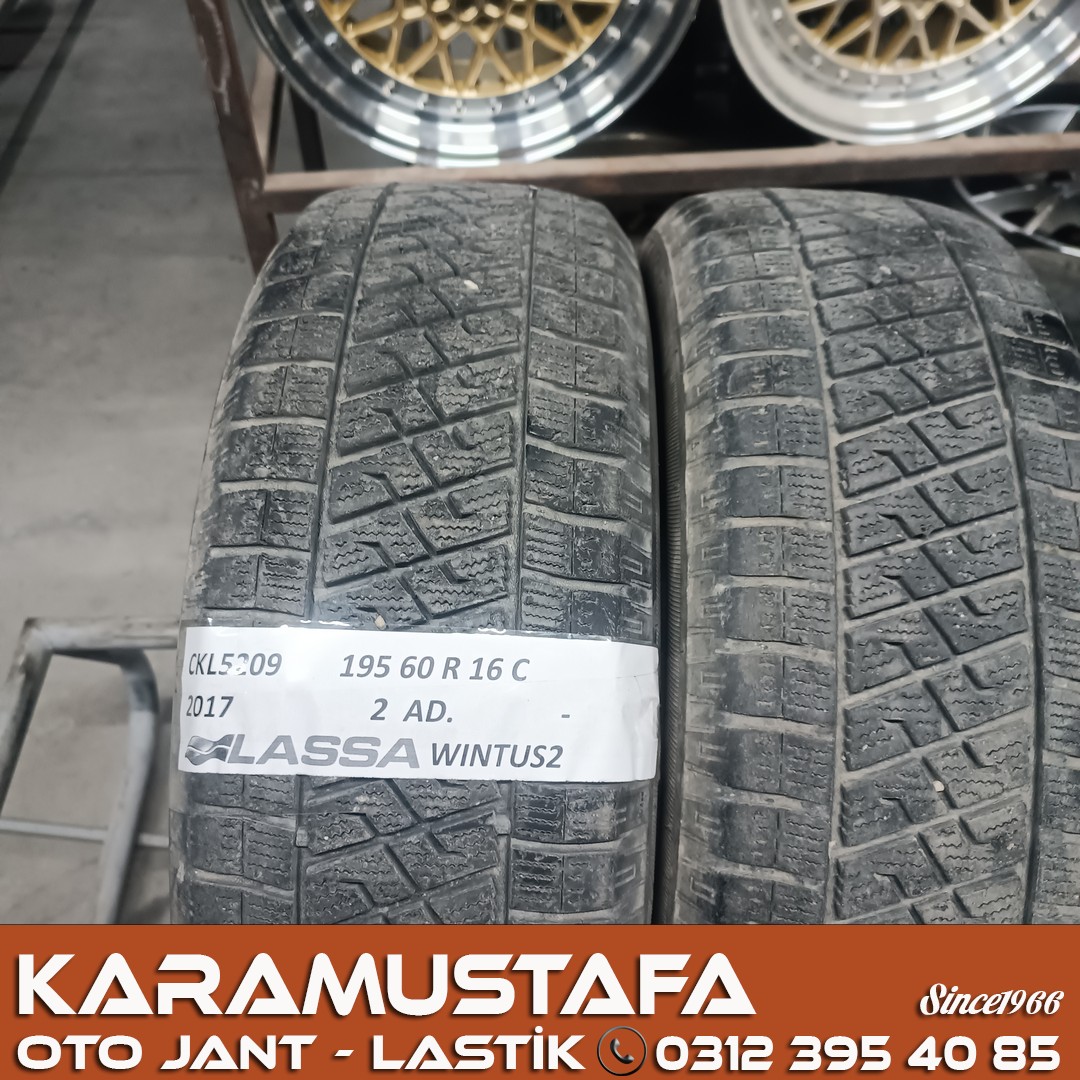 195 60 R 16 LASSA WINTUS2 99T * 2017 * 2 ADET * CKL5209