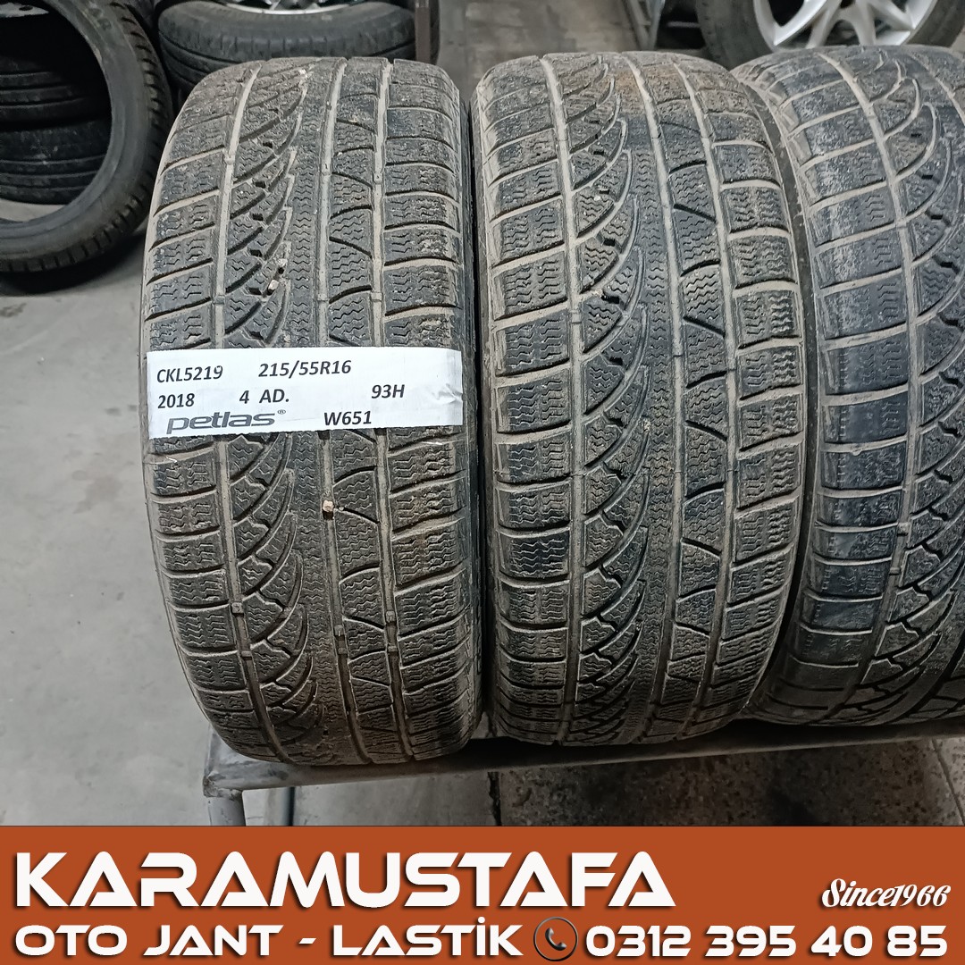 215 55 R 16 PETLAS W651 93H * 2018 * 4 ADET * CKL5219