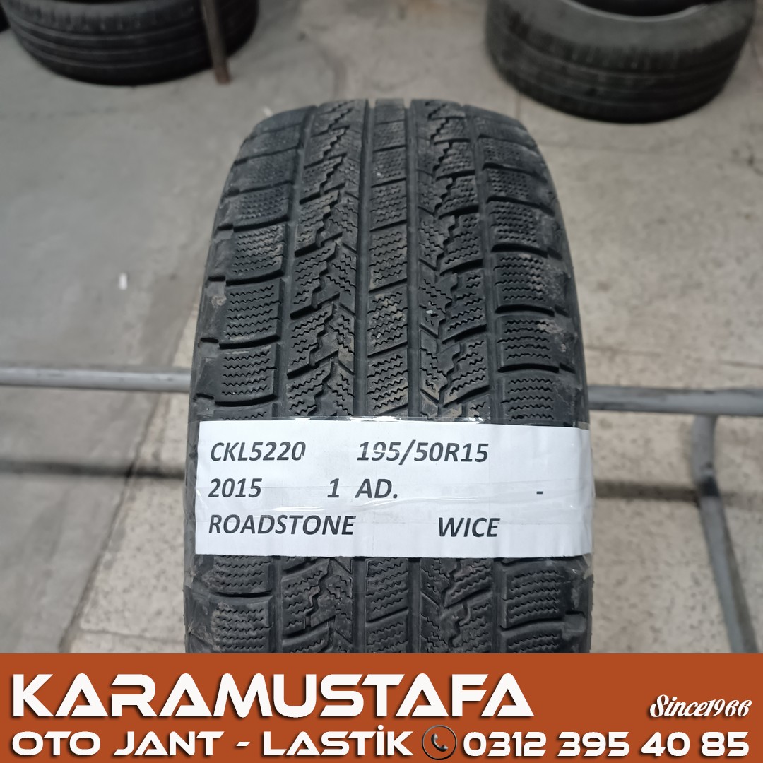 195 50 R 15 ROADSTONE W ICE 82Q * 2015 * 1 ADET * CKL5220