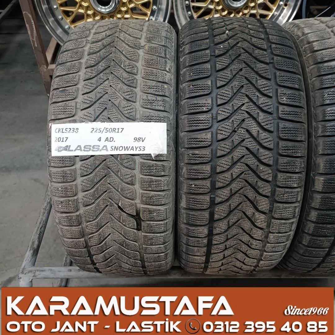 225 50 R 17 LASSA SNOWAYS3 98V * 2017 * 4 ADET * CKL5238