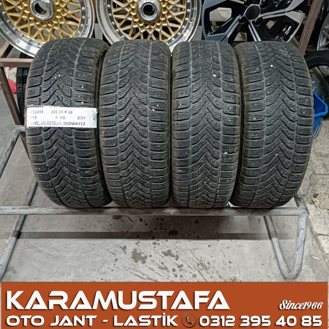195 55 R 16 LASSA SNOWAYS3 87H * 2016 * 4 ADET * CYL5245